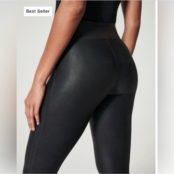 SPANX - COMFORTABLE FAUX LEATHER LEGGINGS - SIZE XS - Picture 3 of 9